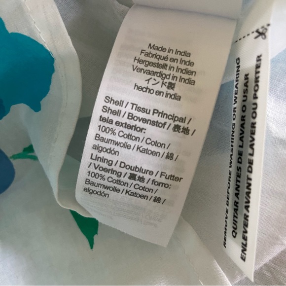 J. Crew Factory Printed V-neck smocked midi dress - Picture 8 of 8